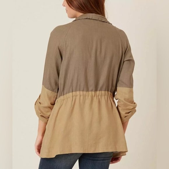 BLU PEPPER Utility Color Block Jacket - Picture 2 of 3